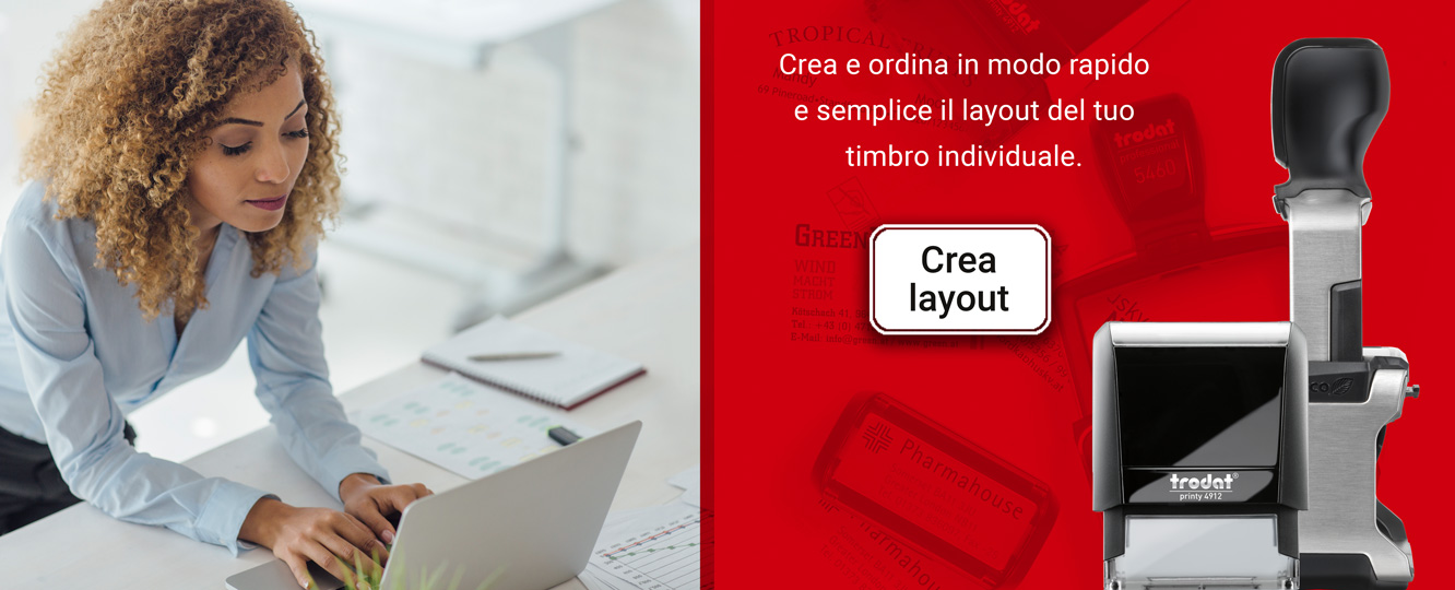 Quattro semplici passaggi per Express Ordina il tuo timbro personalizzato! Inizia di seguito.